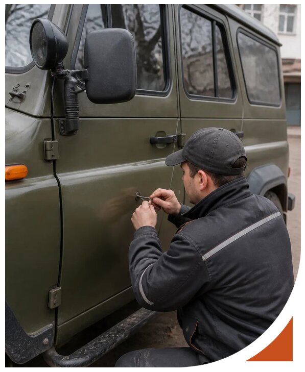 Профессиональное вскрытие автомобиля УАЗ без повреждений в Боре